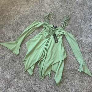 Current Mood Green F is for Faeries Mini Dress